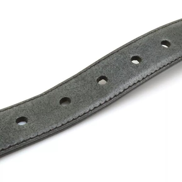 Auth DOLCE&GABBANA Belt Gray/Silver/Gold Leather/Metal main image 4